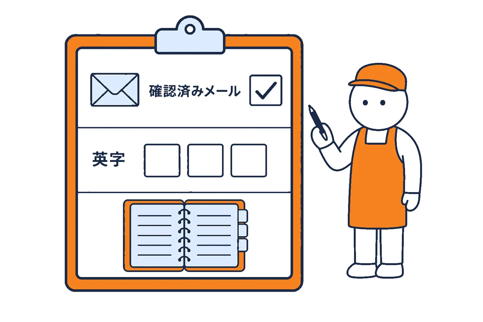 申請書の欄に英字で連絡先を書く